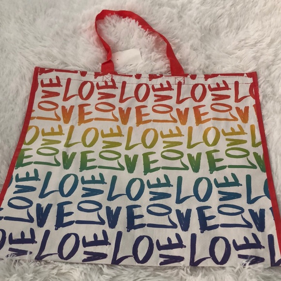 Reusable Shopping Bag LOVE Rainbow 🌈 Design NWT - Picture 4 of 6